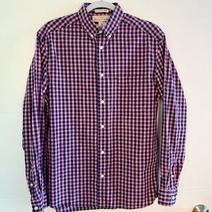 H&M Men's Pink and Blue Checkered Shirt